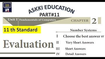 💥11th Computer Science, Computer Technology & Computer Applications Chapter 2 Book back Answers