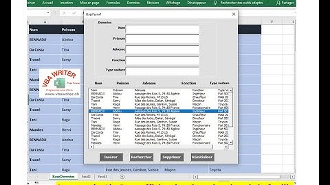 VBA ListBox/ afficher données importées depuis Feuille de calcul/  sans codage_06. www.VbaWriter.ch