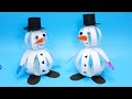 How to make paper snowman DIY christmas