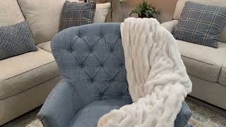 UGG Adalee Faux Fur Throw Blanket  for Couch Bed or Chair Hypoallergenic Machine Washable Double