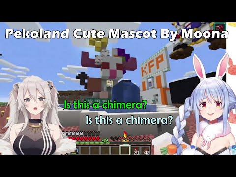 Botan And Pekora's Reaction To Pekoland's Cute Mascot Built By Moona【Hololive English Sub】