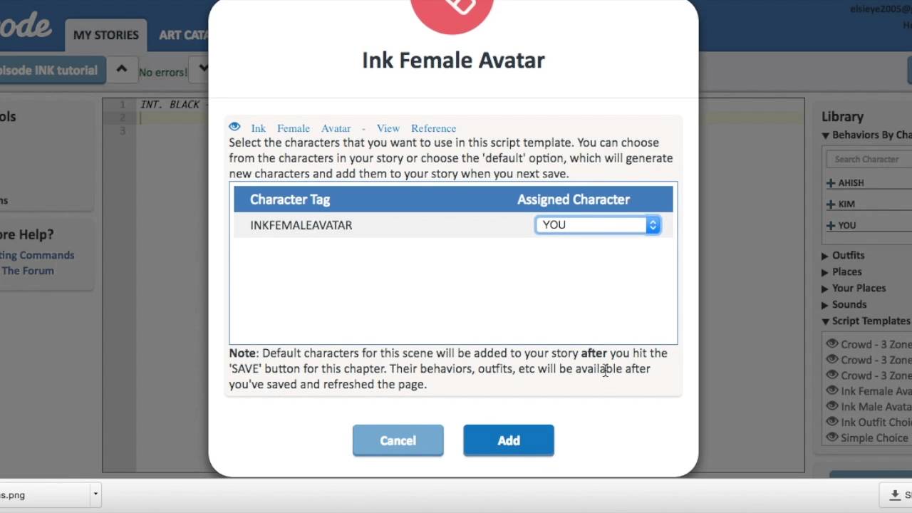 Episode INK tutorial-Letting the reader customising and 