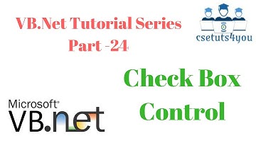 Vb net Tutorial Series Part  24 Checkbox Control