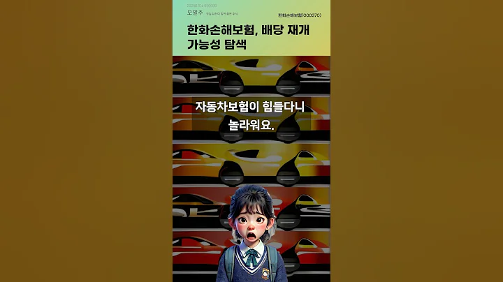 한화손해보험, 배당 재개 가능성 탐색 #20250704#주식#증권정보#주식정보
