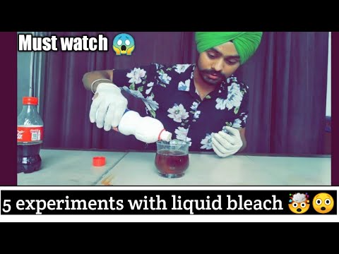Five experiments with liquid bleach| Must watch 🤯😱| क्यों bleach रंग को फीका करता है?|