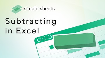 How to Subtract Values in Excel | Excel Beginner Tutorial by Simple Sheets