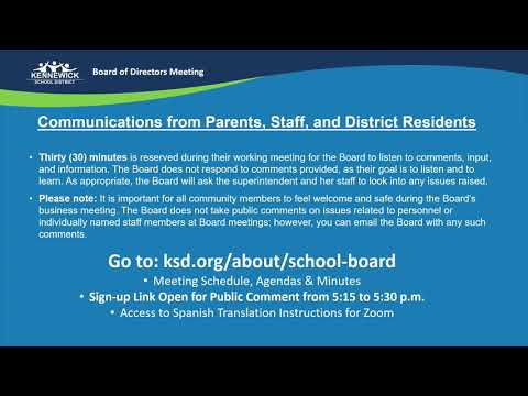 School Board Meeting - Dec. 8, 2021