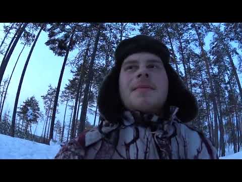 Первая зимняя ночевка в Балагане.Мясо на костре.Отлично провели время. 'Из архива'.