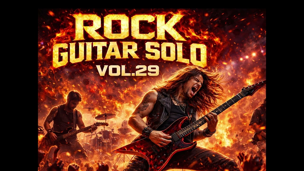 A talented electric guitarist metal style chaos 