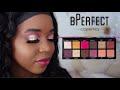 NEW BPERFECT MANIFEST PALETTE REVIEW SWATCHES AND DEMO | GLITTER CUT CREASE TUTORIAL