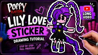 Drawing Lily Love Braids  Sticker | Poppy Playtime Fan Art 🎨#diy #huggywuggy #lilylovebraids