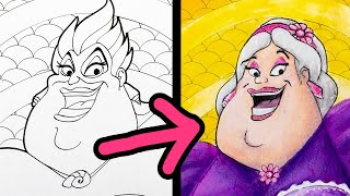 Redrawing Disney Villains in Coloring Books