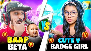 Chota Aawara Vs Pn Kiara Cute V Badge Girl Youtuber 😍 Funniest Clash Squad || Free Fire