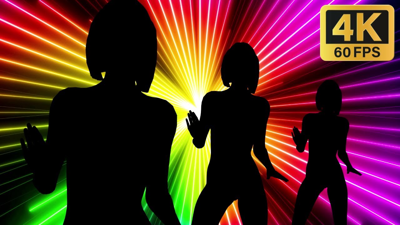 Neon Lights Silhouette Dance Background | 8 Hours 4K 60FPS Party & Holiday Video
