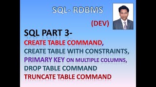 3  SQL CREATE DROP TRUNCATE COMMAND