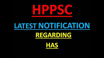 HPPSC LATEST NOTIFICATION