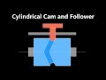 Cylindrical Cam and Follower Mechanism Animation