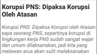 TOLAK INTERVENSI DLM PENGADAAN - PEMBANGKANGAN PNS THD INSTRUKSI ILLEGAL ATASAN