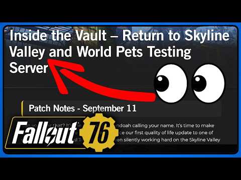 Fallout 76: PTS Patch - Skyline Valley Rework :O