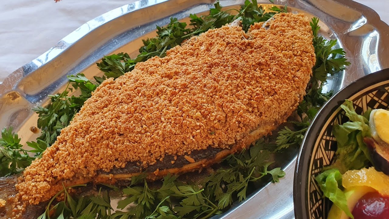 من أسفي الحوت باللوز معسل الا عندك ش عراضة متفلتيهاش وصفة من قاع الخاية من المطبخ المغربي سلطة راقية