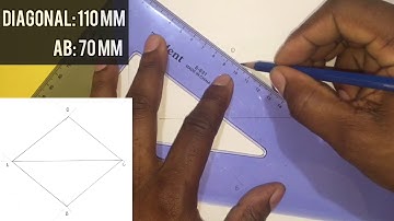 How to construct a RHOMBUS given the DIAGONAL and length of ONE SIDE