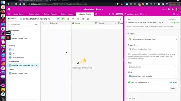 Using Airtable as an Analytics Hub: LinkedIn with Web Clipper & Automations - Update Post Stats