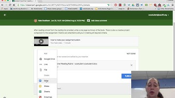 Google Classroom (8/2015): How to Create and Submit Assignment.webm