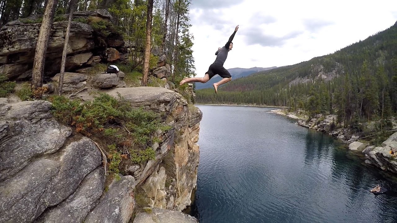CLIFF JUMPING - Banff - Horseshoe Lake - Jasper - 2016 - Summer - YouTube.