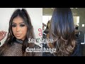 How I cut long layers and curtain bangs at home ✂