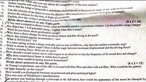 1st year physics sahiwal board (group 2) paper 2023