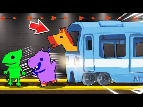 ПОЕЗД ЗАДАВИТ ТЕБЯ ЧЕРЕЗ 3..2..1..! ПОЛНЫЙ УГАР НА НОВОЙ КАРТЕ В ULTIMATE CHICKEN HORSE