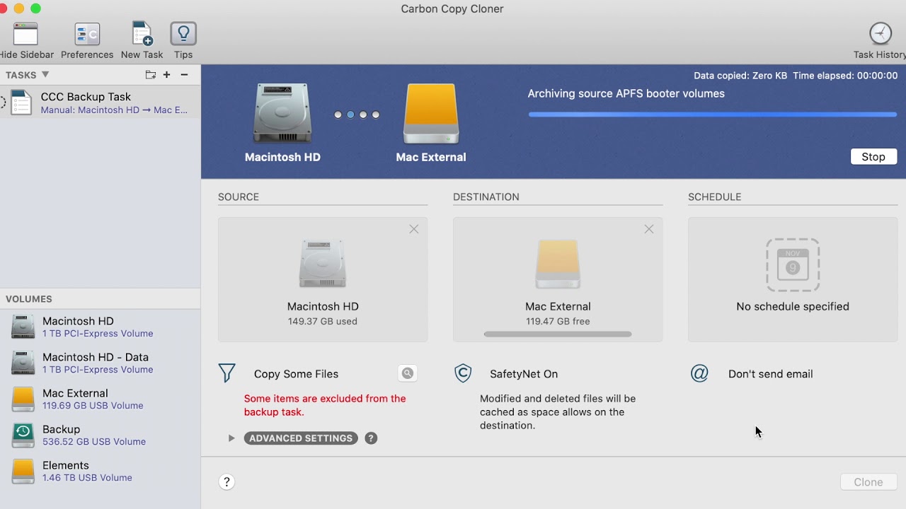 Skabelse vinkel Kedelig How to Clone a hard drive/SSD using Carbon Copy Cloner on Mac - YouTube