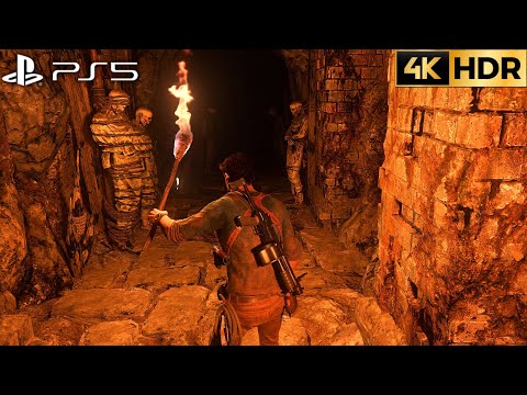 Uncharted 4: A Thief's End (PS5) 4K HDR Gameplay Chapter 19: Avery's Descent