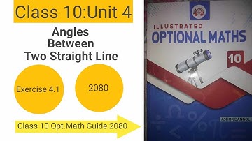 class 10 !! opt math of Allied publication !! angles between two straight line !! full solution !!