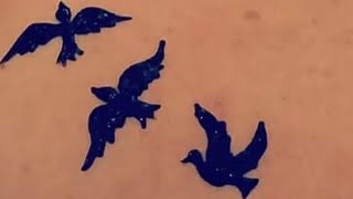 تعليم رسم الطيور بالحنه بطريقه سهله مبسطة..Teaching drawing Birds in henna in an easy way