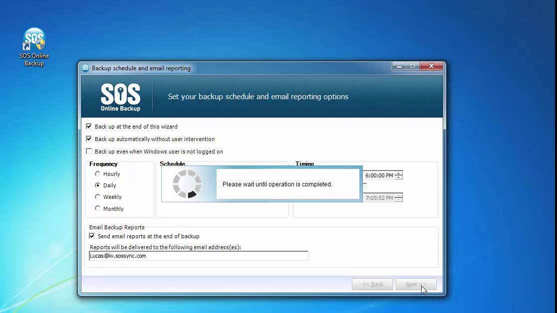 sos online backup schedule backup
