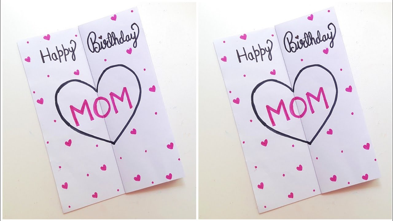 😍 No Glue No Scissors 😍 Happy Birthday Card For Mother • How to make ...