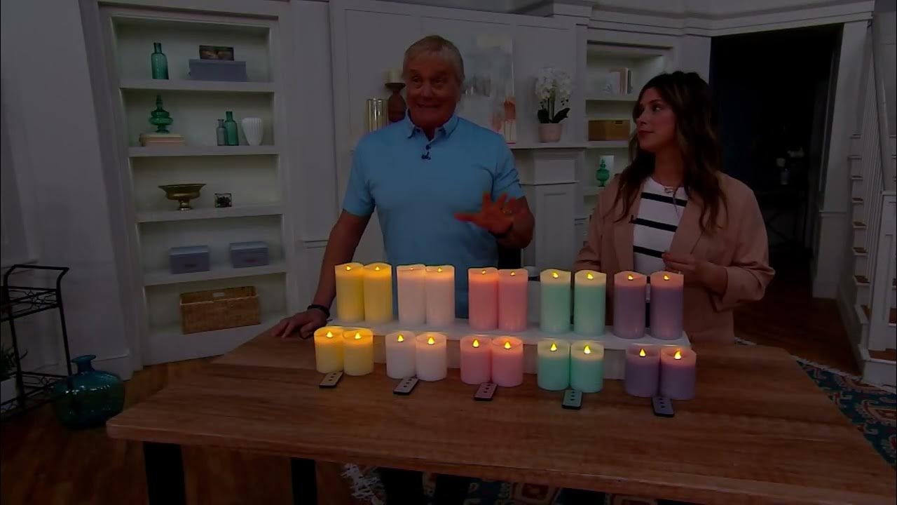 Home Reflections Set of 2 Flameless Candles on QVC YouTube