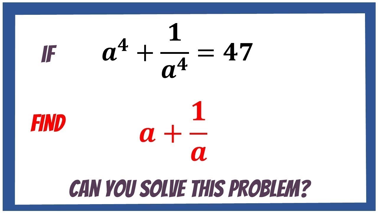 Can you solve the formula equation? - YouTube