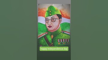 drawing painting video Netaji Subhash Chandra Bose.