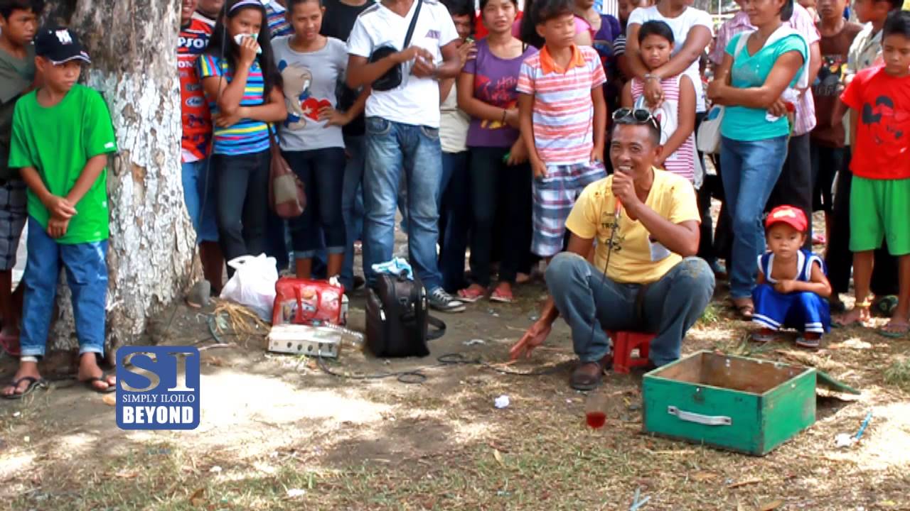 Pinoy Street Magic by Roy Conindo at Pototan Fiesta 2013 + Magical Stone and Snake