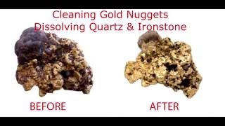 Cleaning Gold Nuggets, Dissolving Quartz & Ironstone with Sodium hydroxide (caustic soda)