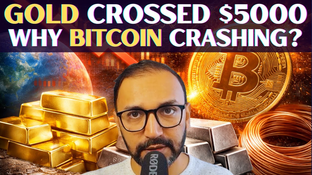 Gold Just Crossed $5000/oz Why Bitcoin & Crypto is Crashing hard? (in  Urdu/Hindi)