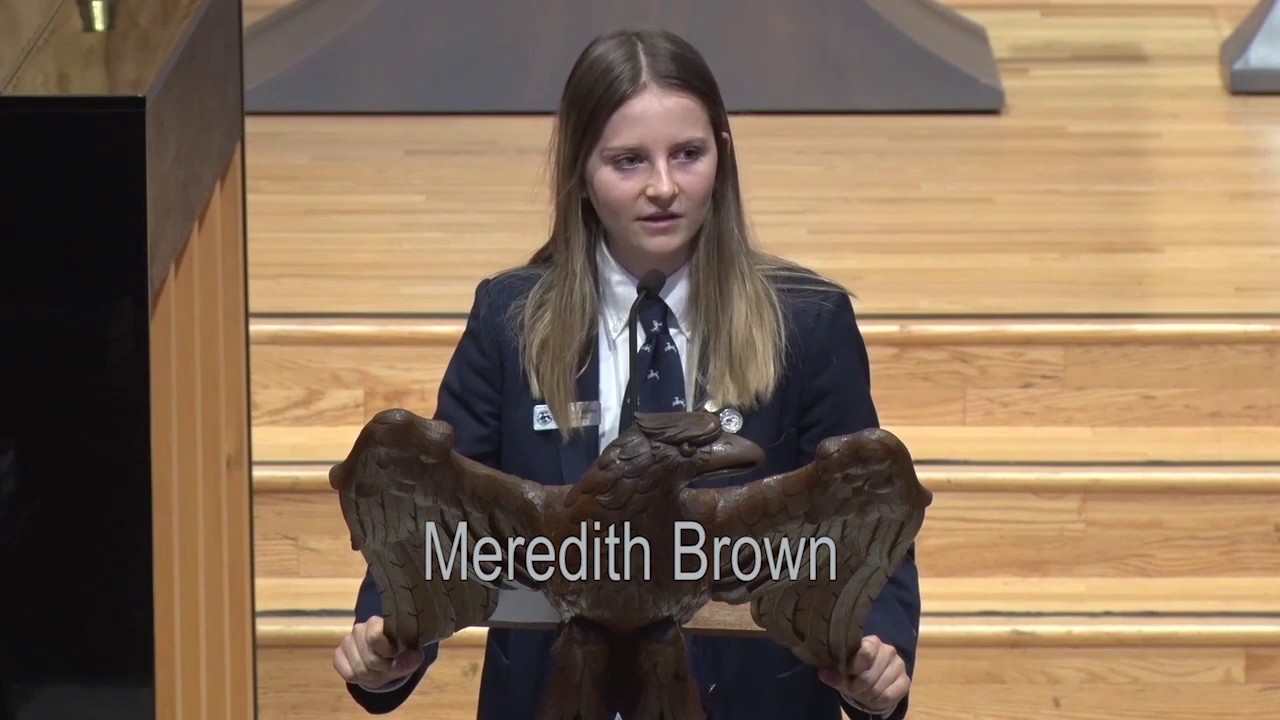 201819 Chapel Speech Meredith Brown YouTube