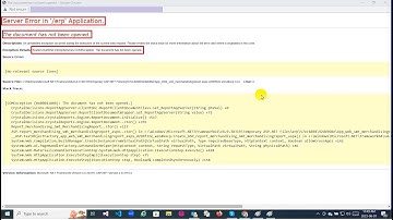 System.Runtime.InteropServices.COMException:The document has not been opened || Server Error
