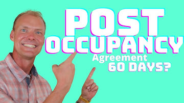 How does a post occupancy agreement work in Colorado?