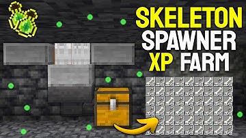 EASIEST Skeleton Spawner XP Farm in Minecraft Bedrock 1.21!
