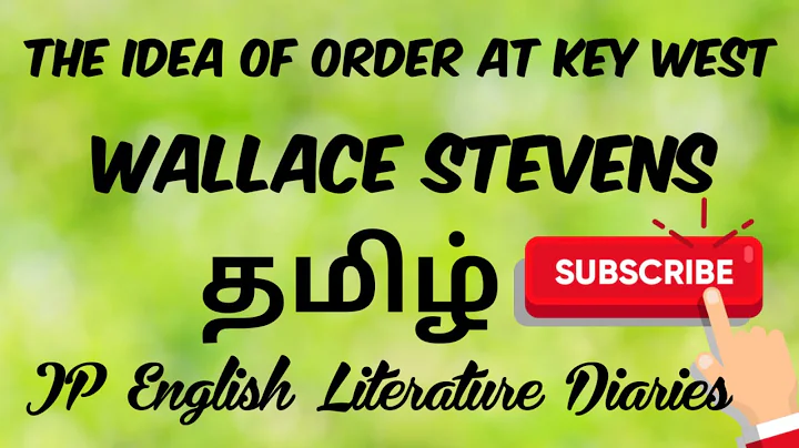 The Idea of Order at Key West by Wallace Stevens S...