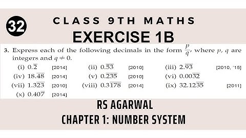 Question 3 Exercise 1B | Chapter 1 Number System | RS Aggarwal | Class 9 Maths | Paradise Educator