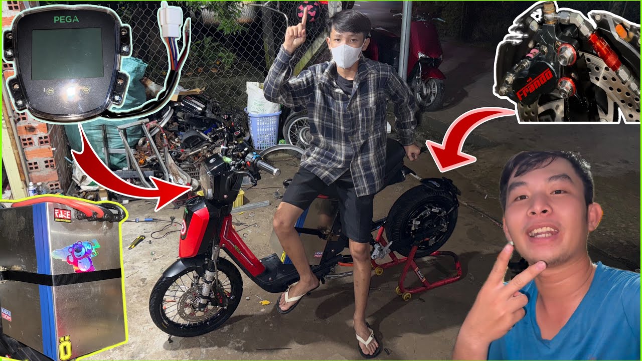 Làm Xe Điện Độ Kiểng - Kha Lên Đồng Hồ Hãng Giây Dầu Bấm Ngắt Được Bán Cây Pin 10 Triệu 500k 